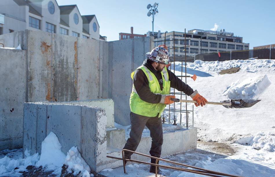Pittsburgh winter commercial construction